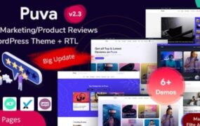 Puva v2.3 - 在线博客和附属产品评论 WordPress 主题