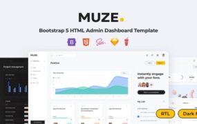 Muze - Bootstrap 5 HTML Admin Dashboard Template 21 July 2023