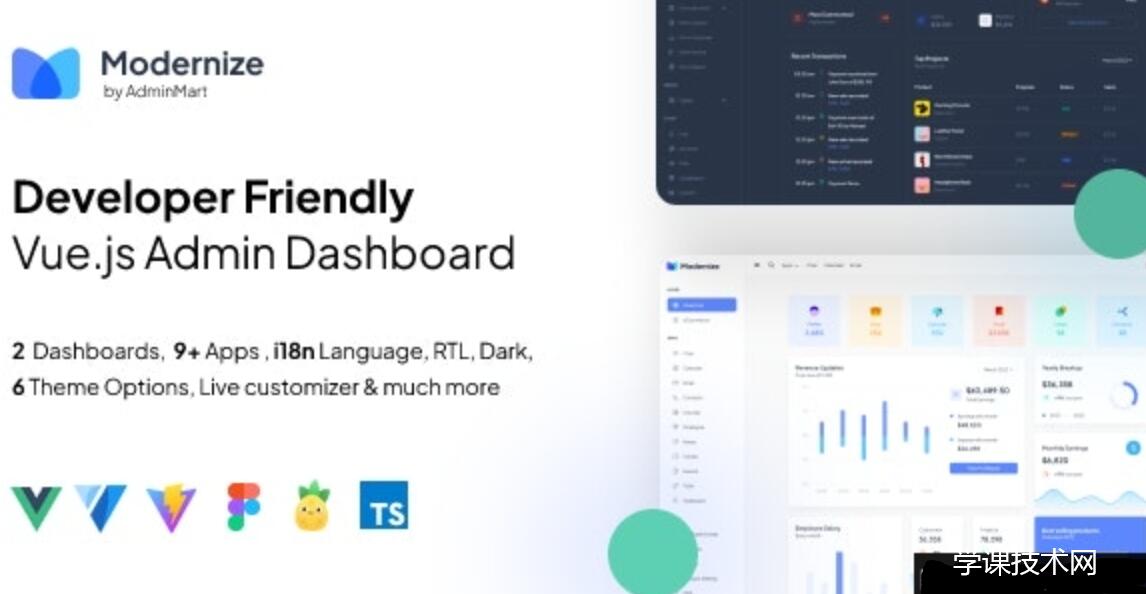 Modernize VueJs Admin Dashboard v2.2