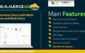 eCommerceGo SaaS v3.2（后端汉化90%） - 具有多主题和多商店的电子商务商店