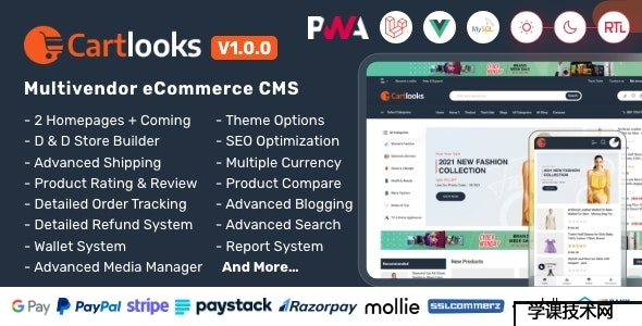 CartLooks v1.0.0 – Laravel & VueJS Powered Multivendor Ecommerce CMS with PWA
