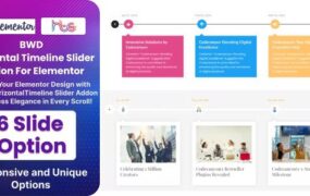 BWD Horizontal Timeline Slider Addon For Elementor v1.0-学课技术网