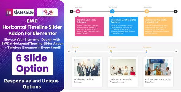 BWD Horizontal Timeline Slider Addon For Elementor v1.6