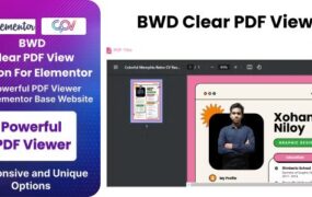BWD Clear PDF View Addon For Elementor v1.0-学课技术网