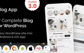 MightyBlogger v5.0 - Flutter multi-purpose blogger app with wordpress - MeetMighty-学课技术网
