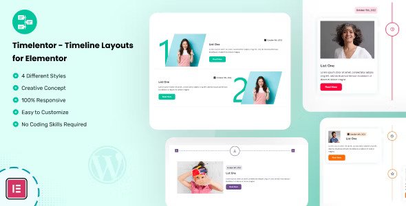 Timelentor v1.0.4 – Timeline Layouts for Elementor
