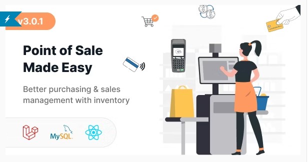 Pos V3.0.4（已汉化） – Ultimate Pos System With Inventory Management System – Point Of Sales – React Js – Laravel Pos