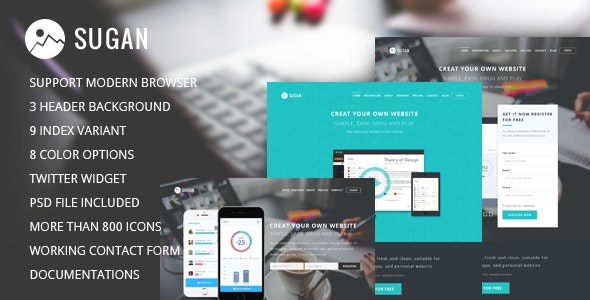 Sugan Modern Software Landing Page v1.0.1-学课技术网