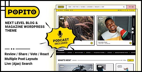 Popito v2.0.4 – Blog & Magazine WordPress Theme