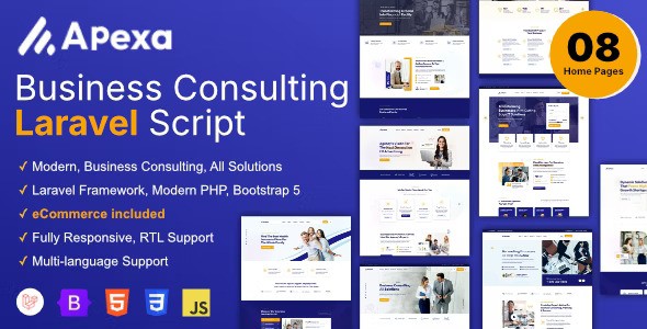 Apexa v1.3.4 – Multi-Purpose Business Consulting Laravel Script