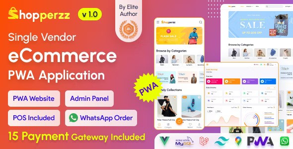 Shopperzz v1.9 – PWA eCommerce CMS with POS & WhatsApp Ordering | Inventory Management