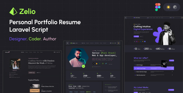 Zelio v1.1.9 – Personal Portfolio Resume Laravel Script