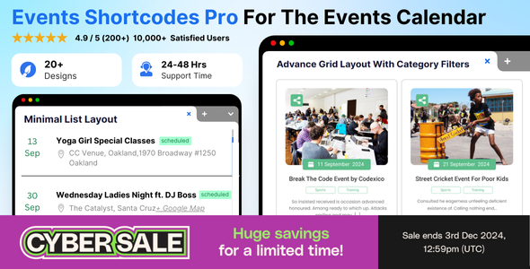 Events Shortcodes & Templates Pro Addon For The Events Calendar v3.5.0