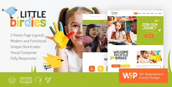 Little Birdies v1.3.16 – Children Kindergarten WordPress Theme