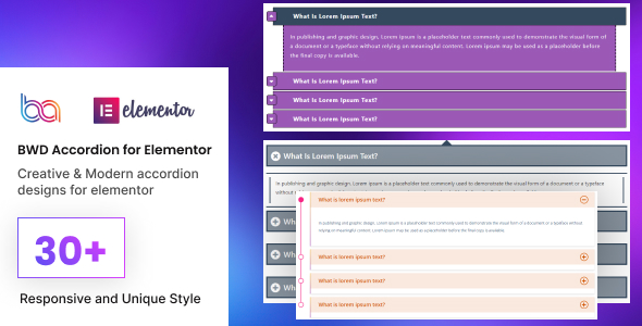 BWD accordion addon for elementor v1.0
