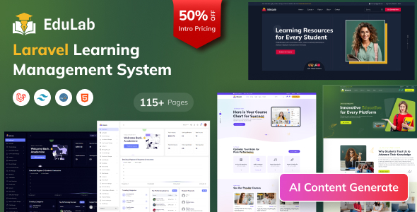 Edulab LMS v1.9 – Laravel Learning Management System with Tailwind CSS