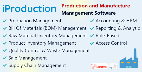 iProduction v1.0 – Production and Manufacture Management Software