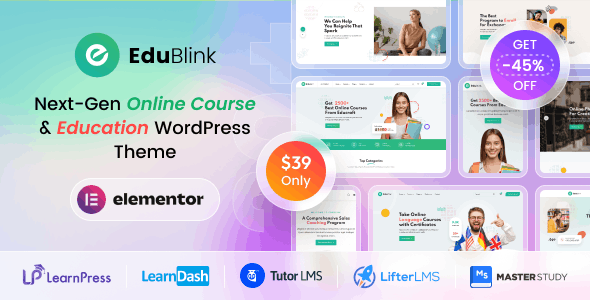 EduBlink v2.0.2 – 教育和在线课程 WordPress 主题