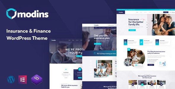 Modins v1.2.1 – Insurance & Finance WordPress Theme