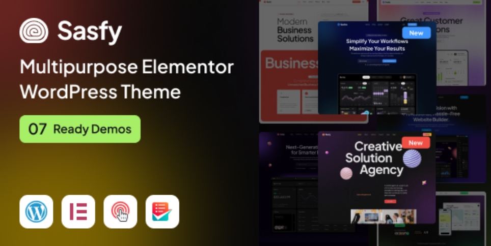 Sasfy v1.0.5 – 多用途 Elementor WordPress 主题