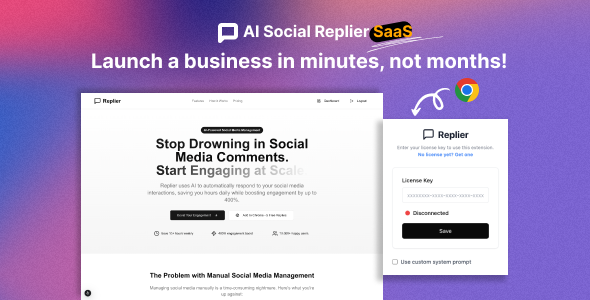 AI Social Replier SaaS v1.0 – GPT 响应生成器
