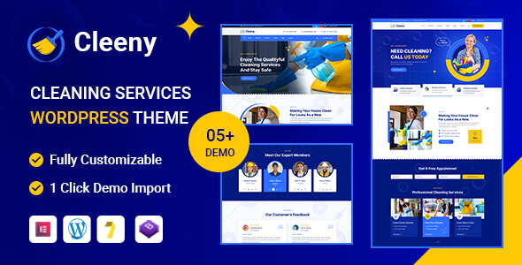 Cleeny v1.0.0 – 清洁服务和维修公司 WordPress 主题