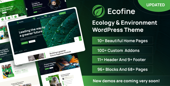 Ecofine v1.1.4（无限制版） – 生态与环境 WordPress 主题
