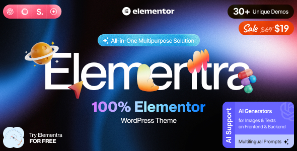 Elementra v1.0.0 – 100% Elementor WordPress Theme