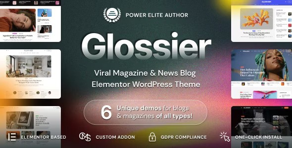 Glossier v1.1.1 – 报纸和杂志 WordPress 主题