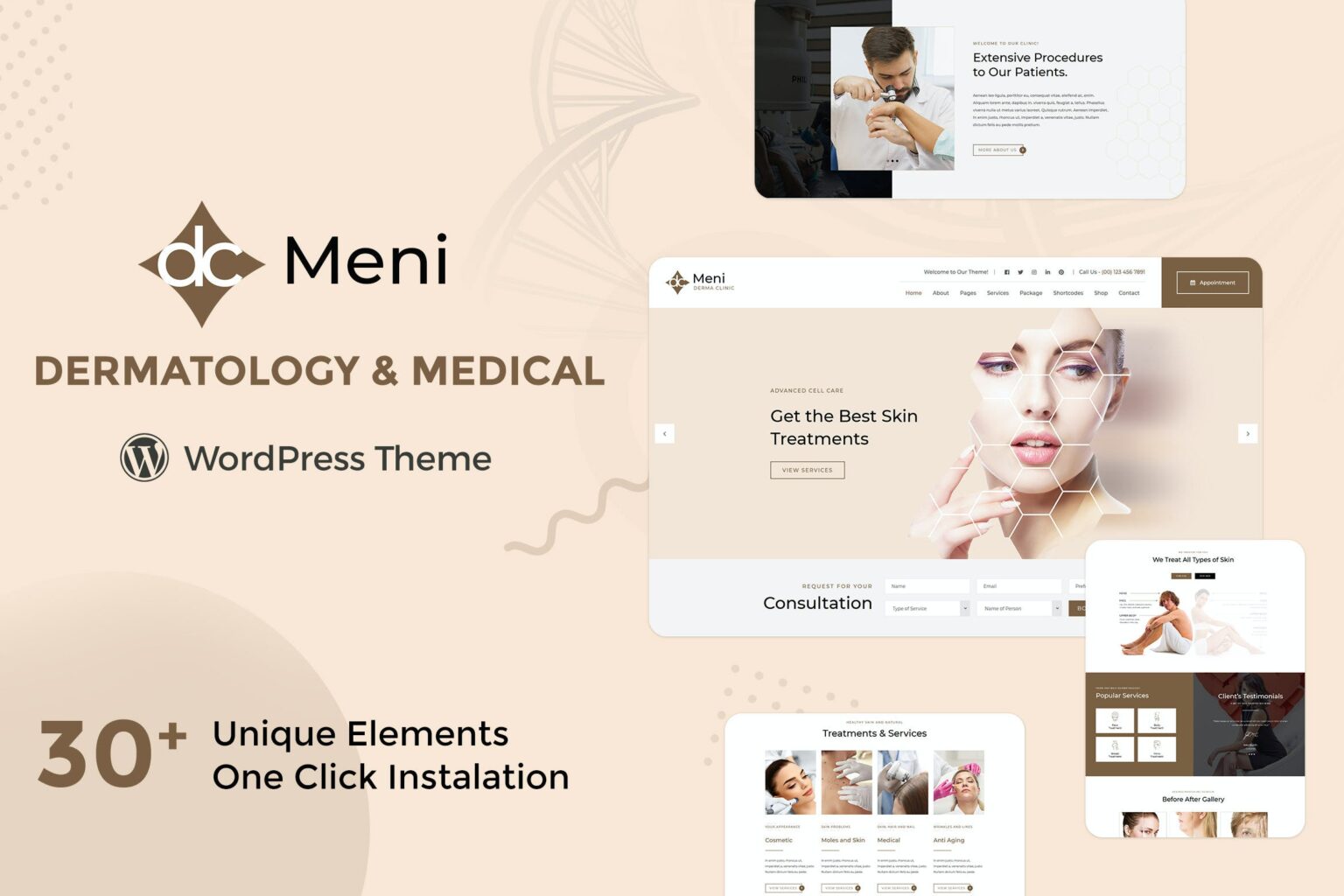 Meni v3.3 – Medical Doctor WordPress Theme