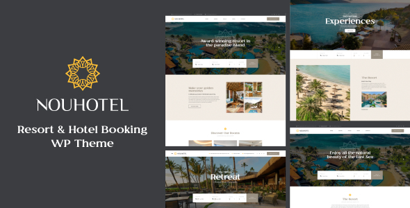 NouHotel v1.1.0 – 度假村和酒店预订 WordPress 主题