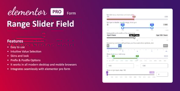 Range Slider Field for Elementor form v1.0