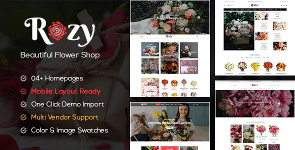 Rozy v1.2.26 – 花店 WooCommerce WordPress 主题(4+ 索引 + 移动布局就绪)