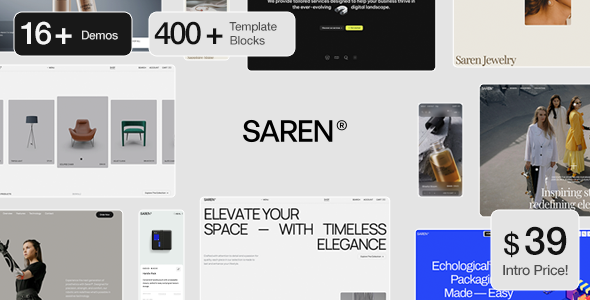 Saren v1.6.1 – 多概念 WooCommerce WordPress 主题
