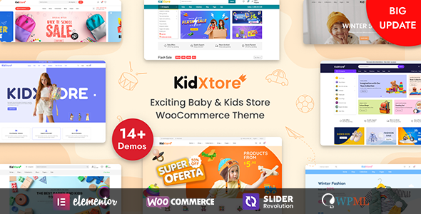 KidXtore v2.4.3 – 儿童服装和玩具商店 Elementor WooCommerce WordPress 主题