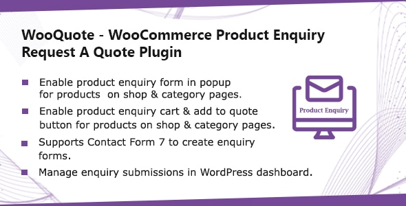 WooQuote – WooCommerce Product Enquiry & Request A Quote Plugin v1.0.9