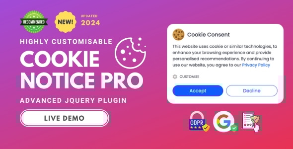 Cookie Notice Pro v2.2.1 – Advanced jQuery Plugin
