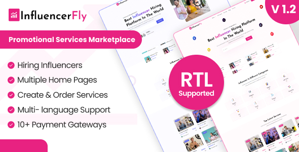InfluencerFly v1.2.0 – Promotional Services Marketplace