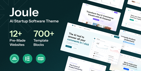 Joule v1.2 – AI 初创软件 Elementor WordPress 主题
