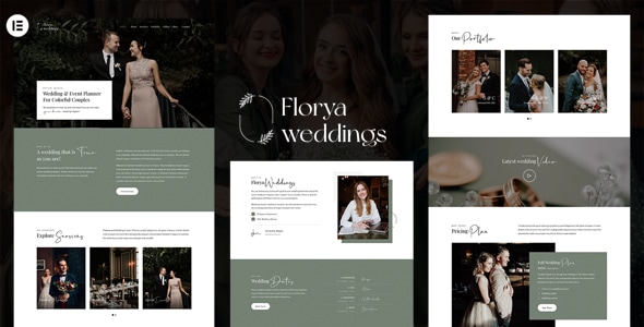 Florya v2.2.3 – 婚礼和活动策划 Elementor WordPress 主题