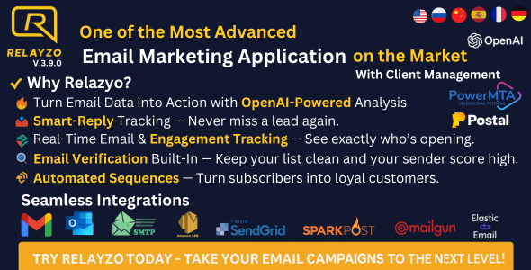 Relayzo v9 July 2025（已汉化95%） – 电子邮件营销应用程序