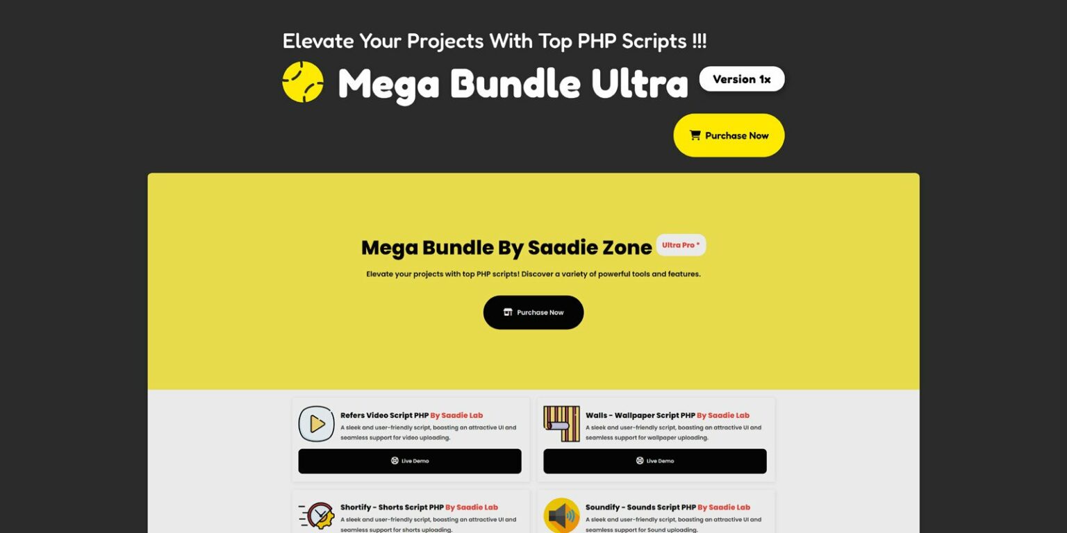 Mega Bundle Ultra Pro v1.1 – PHP 脚本