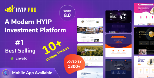 HYIP PRO v8.0 – A Modern HYIP Investment Platform