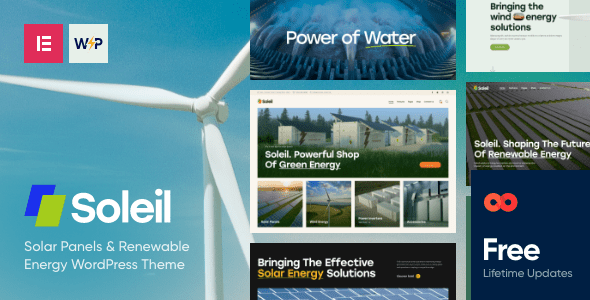 Soleil v1.22.0 – 太阳能电池板 WordPress 主题