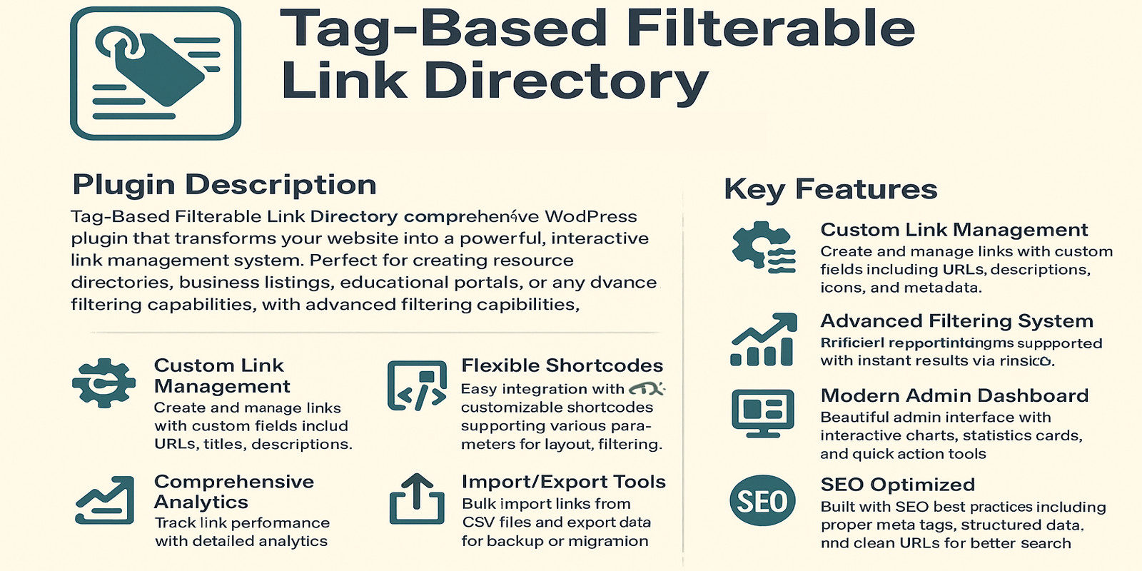 Tag-Based Filterable Link Directory WP Plugin v1.0.0