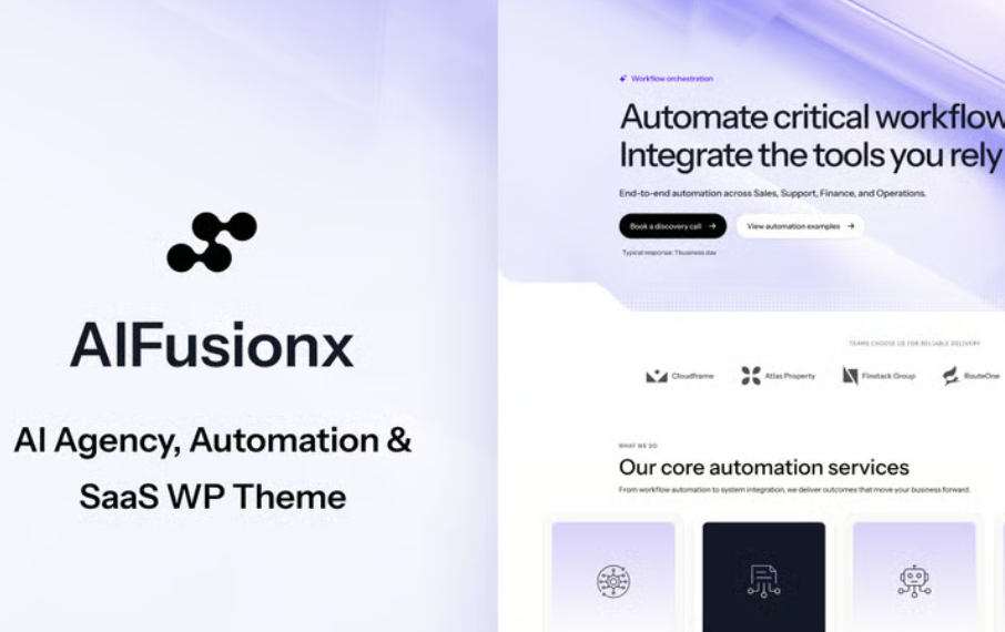 AI FusionX v1.0 – 科技与SaaS代理机构主题