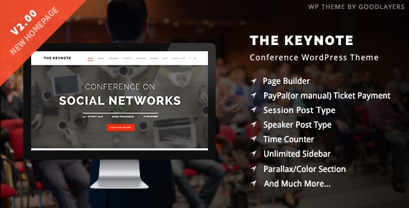 The Keynote v2.4.1 – Conference / Event / Meeting WordPress Theme