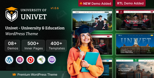 Univet v1.0.17 – University Education WordPress Theme