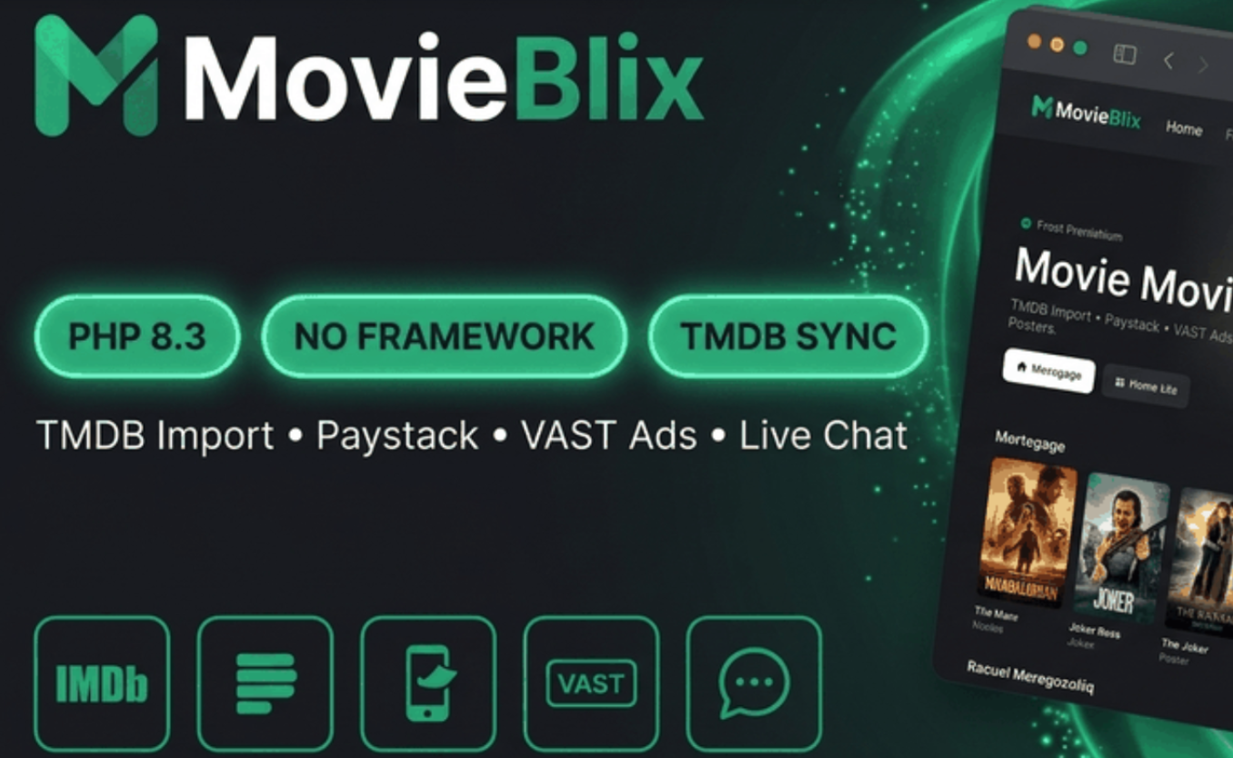 MovieBlix v2.0 – Complete Movie & TV Streaming Platform